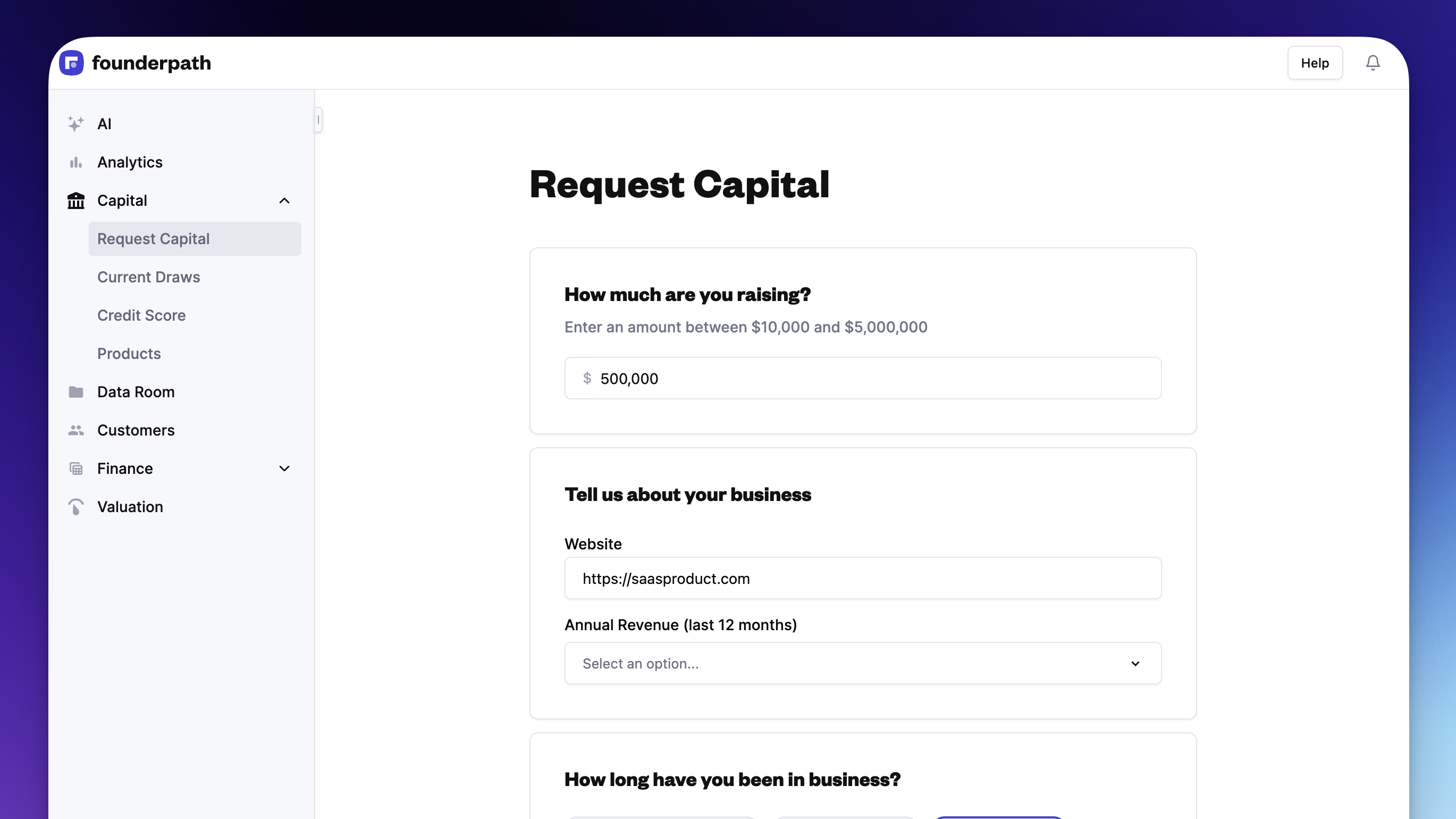 Request Capital